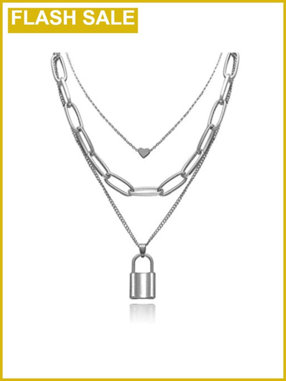 Chunky Punk Chain Statement Collar Necklace for Women